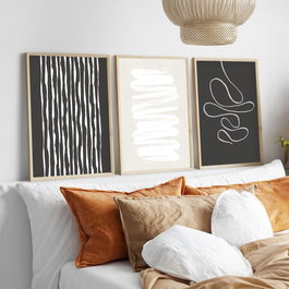 Wallity Huhu235 Cuadro Decorativo de 3 Piezas en 50 x 35 cm